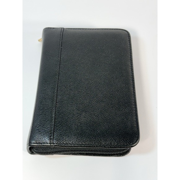Levenger Black & White Leather Travel Organizer Tech Accessories Storage Case - Picture 4 of 14